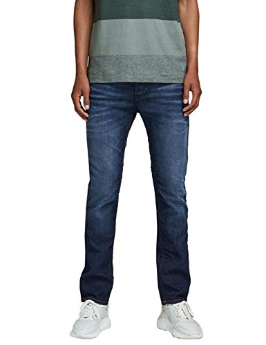 Herren Jack & Jones Jeans Tim Straight Legs Slim Fit Flat Front Tim ORIGINAL, Farben:Dunkelblau, Größe Jeans:33W / 34L von JACK & JONES