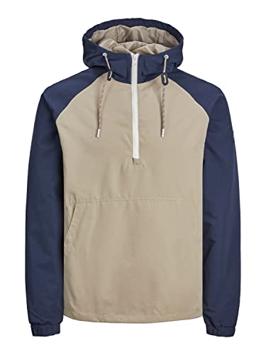 JACK & JONES Men's JORLUKE Anorak Jacke, Crockery/Detail:Blocking, M von JACK & JONES