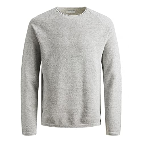 JACK & JONES Herren Strickpullover Rundhals Basic Langarm Sweater Baumwolle Shirt JJEHILL von JACK & JONES