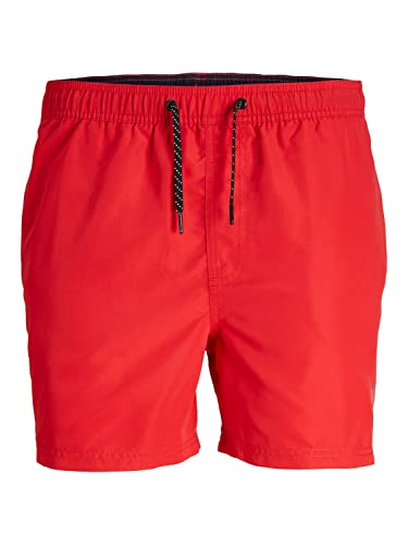 JACK & JONES PLUS Men's JPSTFIJI JJSWIM SOLID SN PS Badeshorts, Chinese Red, 42 von JACK & JONES