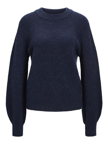 Jack & Jones Women's JJXX JXIVY LS Dense Crew Neck Knit SN Pullover, Navy Blazer, M von JACK & JONES