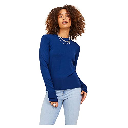 JJXX Women's JXLARA LS Soft Crew Neck Knit NOOS Pullover, Sodalite Blue, M von JJXX