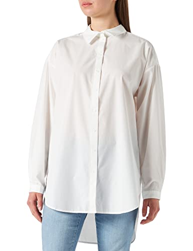 JJXX Women's JXMISSION LS Oversize Shirt NOOS Bluse, White, M von JACK & JONES
