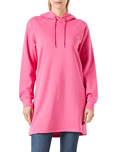 Jack & Jones Women's JXABBIE LS REL Every Brush Hood Dress Sweatkleid, Carmine Rose/Print:Magenta JJXX Logo, XL von JACK & JONES