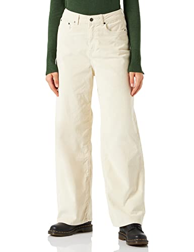 JACK & JONES Damen JXGELLY Wide Cord HW Pant SN Hose, Bone White, 30/30 von JACK & JONES