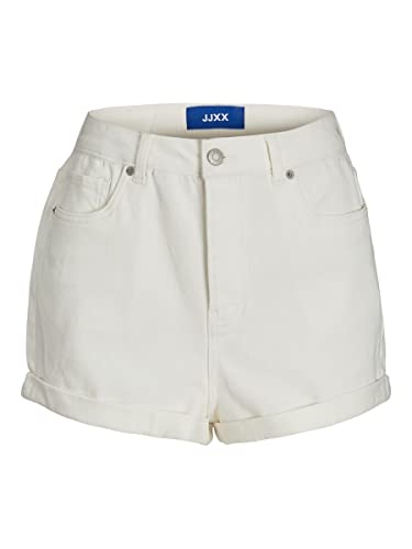 JJXX Damen JXHAZEL Mini HW AKM Denim Shorts, Ecru/Detail:AKM12, L von JACK & JONES