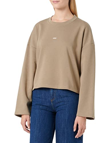 JJXX Women's JXABBIE LS Wide Every Brush Crew SN Sweatshirt, Brindle/Print:White Logo, L von JACK & JONES