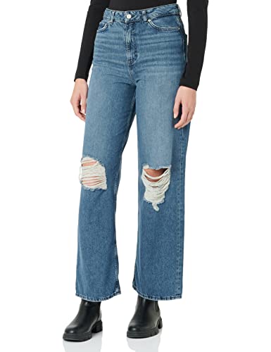 JJXX Women's JXTOKYO Wide HW CR6005 SN Hose, Dark Blue Denim, 31/30 von JACK & JONES