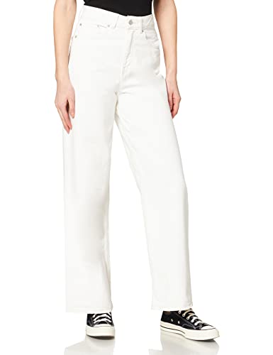 JJXX Women's JXTOKYO Wide HW NR6012 NOOS Jeans, White Denim, 31/30 von JACK & JONES