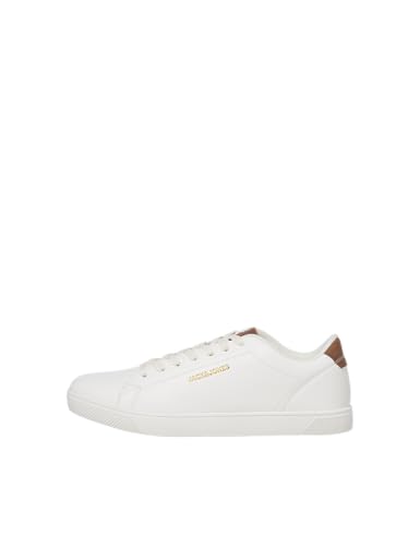 Jack & Jones Herren Jfwboss Pu Sneaker, White, 40 EU von JACK & JONES