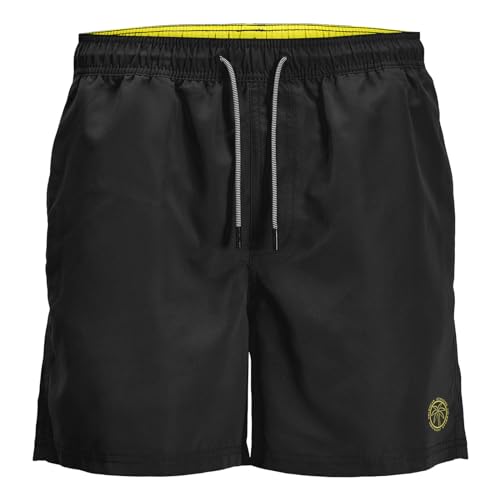 JACK & JONES Herren Badehose Badeshort JPSTFIJI JJSWIM SOLID S M L XL XXL, Größe:XL, Farbe:Black SOLID 12225961 von JACK & JONES