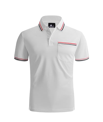 JACKETOWN Poloshirt Herren Kurzarm Polohemd Atmungsaktiv Schnelltrocknend T Shirts Männer Polo Shirt Herren Mit Brusttasche Sommer Golf Tennis Sports Regular Fit Poloshirt von JACKETOWN