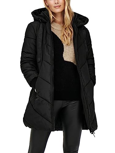 JDY Damen Jdyskylar Padded Hood Jacket Otw Noos, Schwarz, S von JdY