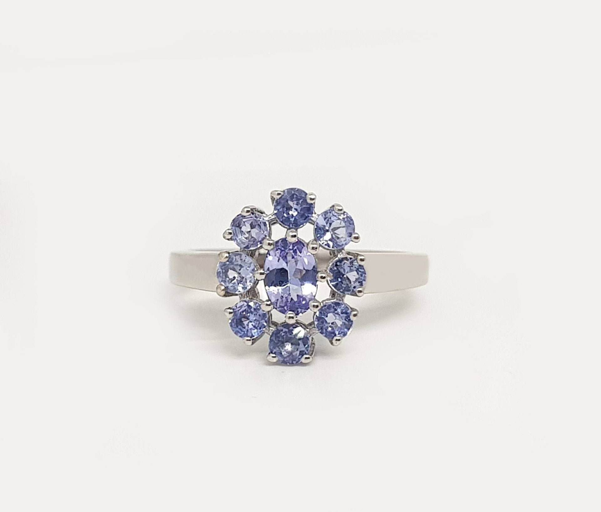 Natürlicher Tansanit-Ring Aus 925Er Sterlingsilber Für Frauen, Blauer Edelstein-Ring, Tansanit-Schmuck von JAGemsJewelry