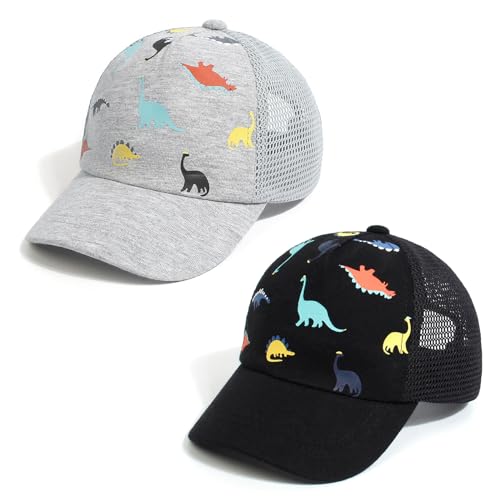 JANGANNSA Children's Baseball Cap Dinosaur Horn Summer UV Children's Hat for Boys Girls 4-8 Years von JANGANNSA