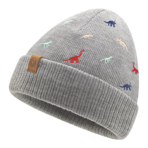 JANGANNSA Strickmütze Beanie Kinder Winter Baby Mütze Dinosaurier Neugeborene Wintermütze für Jungen Mädchen 0-8 Jahre von JANGANNSA