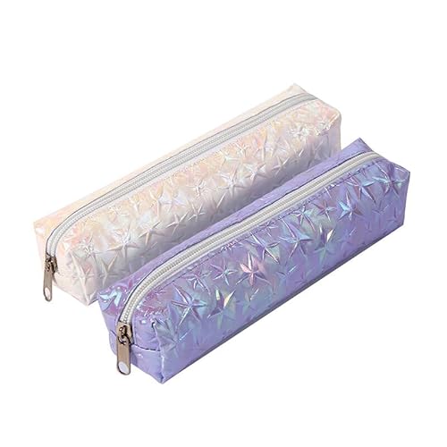 JAWSEU 2pcs Mäppchen Mädchen Teenager Federmappe Studentin Erwachsene, Pencil Case Federmäppchen Schreibwaren Stifttasche Tragbare Stifttasche Federtaschen Farbe Bleistift Tasche Tragbar für Schule von JAWSEU