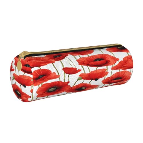 JAYWIS Federmäppchen aus Leder mit Blumenmuster, mit Reißverschluss, Kreuznarben-Design, kompakter Zylinder-Organizer für Schule, Büro und Reisen, weiß, Einheitsgröße, Taschen-Organizer JAYWIS Federmäppchen aus Leder mit Blumenmuster, mit Reißverschluss, Kreuznarben-Design, kompakter Zylinder-Organizer für Schule, Büro und Reisen, weiß, Einheitsgröße, Taschen-Organizer von JAYWIS