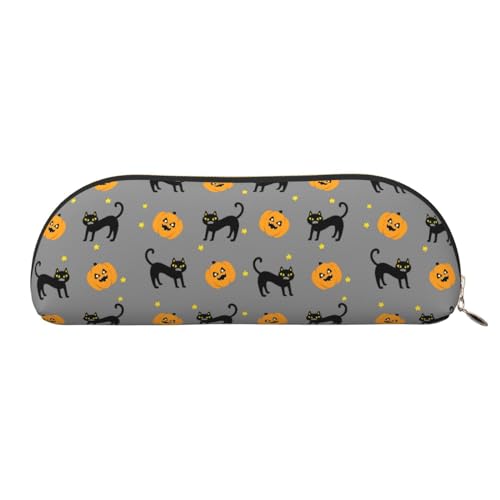 JCAKES Halloween Leder Federmäppchen Federmäppchen für Mädchen Mäppchen Jungen Federtaschen Kleine Federbox Personalisierte Federmäppchen Kosmetiktaschen, gold, Einheitsgröße, Taschen-Organizer von JCAKES