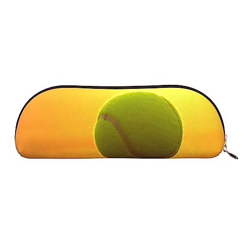 JCAKES Tennisball Leder Federmäppchen Mäppchen Federtasche für Mädchen Mäppchen Jungen Federtaschen Kleine Federbox Personalisierte Federmäppchen Kosmetiktaschen, gold, Einheitsgröße, von JCAKES