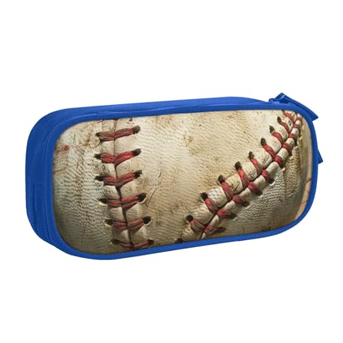 JCVOTREL Baseball 1 bedrucktes Federmäppchen – große Kapazität Schreibwarentasche Stifteetui mit Reißverschluss für Schule, Reisen, Büro, blau, Einheitsgröße, Kosmetiktasche von JCVOTREL