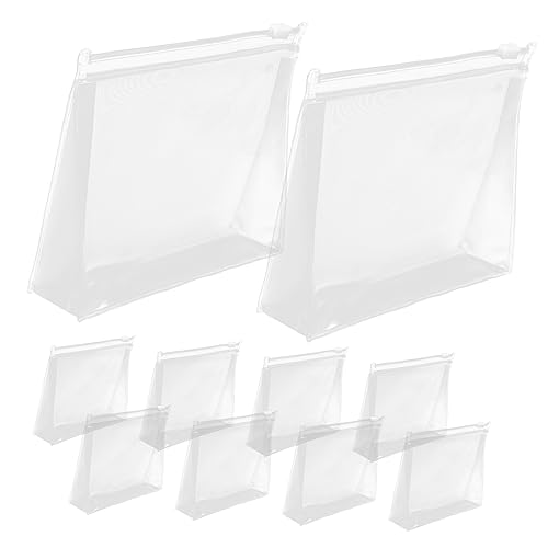 JECOMPRIS 10 Stück Make Up Reisetaschen Transparente Reisetaschen Für Toilettenartikel Transparente Kosmetiktaschen Reisegröße Für Essentials Reise Make Up Tasche Reiseutensilien Für von JECOMPRIS