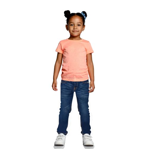 JEEL Kinder Hosen - Regular-Fit Unisex Kinder-Jeans - 5-Pocket-Style - Stretch Jeans für Junge und Mädchen 1-Navy 104 JEEL Kinder Hosen - Regular-Fit Unisex Kinder-Jeans - 5-Pocket-Style - Stretch Jeans für Junge und Mädchen 1-Navy 104 von JEEL
