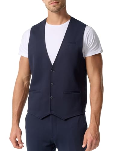 JEFF Herren JFEzra Weste mit Viskose-Anteil | Anzugweste Herrenweste Dark Navy 56 JEFF Herren JFEzra Weste mit Viskose-Anteil | Anzugweste Herrenweste Dark Navy 56 von JEFF
