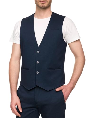 JEFF Herren JFFinn Weste mit 4-Wege-Stretch-Ponti Roma | Anzugweste Herrenweste Herringbone, 50 JEFF Herren JFFinn Weste mit 4-Wege-Stretch-Ponti Roma | Anzugweste Herrenweste Herringbone, 50 von JEFF