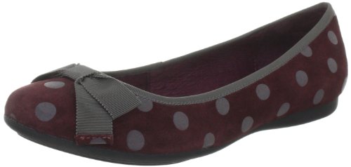 JETTE Polka Dots Ballerina 63/22/15572, Damen Ballerinas, Rot (bordo/grey 176), EU 37 (UK 4) (US 4) von JETTE