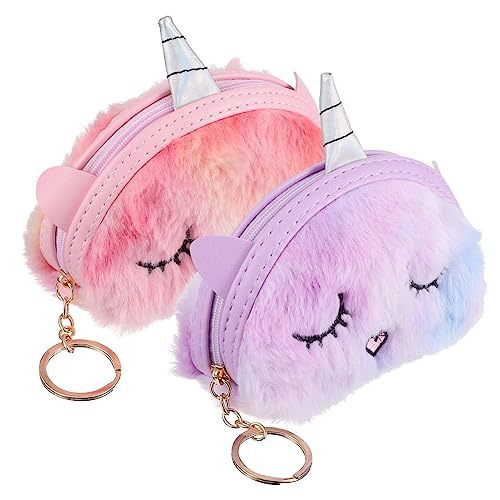 JEWEDECO Einhorn-münzgeldbörse Plüsch Cartoon-Einhorn Reißverschlusstasche Kleingeldbeutel Schlüsselanhänger Für Mädchen Frauen Schule Reisen JEWEDECO Einhorn-münzgeldbörse Plüsch Cartoon-Einhorn Reißverschlusstasche Kleingeldbeutel Schlüsselanhänger Für Mädchen Frauen Schule Reisen von JEWEDECO