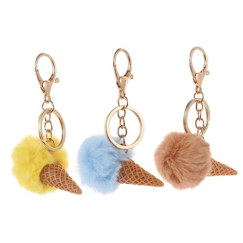 JEWEDECO 3 Stück Plüsch EIS Schlüsselanhänger Taschenanhänger Auto Schlüssel Ornament Dekoration JEWEDECO 3 Stück Plüsch EIS Schlüsselanhänger Taschenanhänger Auto Schlüssel Ornament Dekoration von JEWEDECO