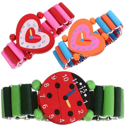 JEWEDECO 3er Set Holzspielzeug Armbanduhr Für Zufällige Designs Kindgerechte Holzuhren Zeit Lernspielzeug Für Jungen Und ädchen Geschenkidee Für Kleine Entdecker JEWEDECO 3er Set Holzspielzeug Armbanduhr Für Zufällige Designs Kindgerechte Holzuhren Zeit Lernspielzeug Für Jungen Und ädchen Geschenkidee Für Kleine Entdecker von JEWEDECO