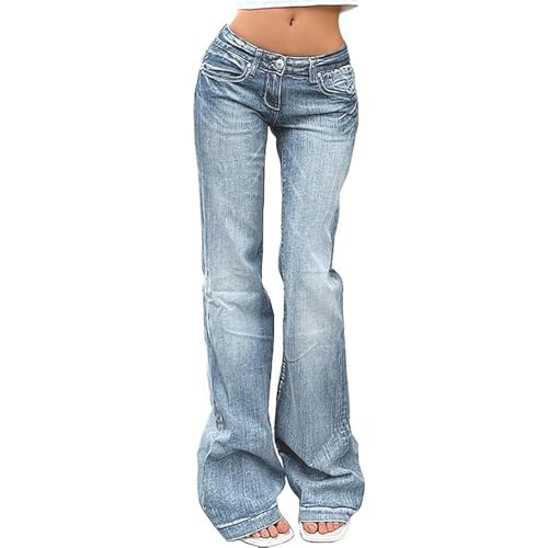 JIAALU Damen Stretch Skinny Jeanshose Schlaghosen Wide Leg Denim Hose Hohe Taille Y2K Jeans Lange Pant Vintage Streetwear Bootcut Hüftjeans Retro Flared Jeans JIAALU Damen Stretch Skinny Jeanshose Schlaghosen Wide Leg Denim Hose Hohe Taille Y2K Jeans Lange Pant Vintage Streetwear Bootcut Hüftjeans Retro Flared Jeans von JIAALU