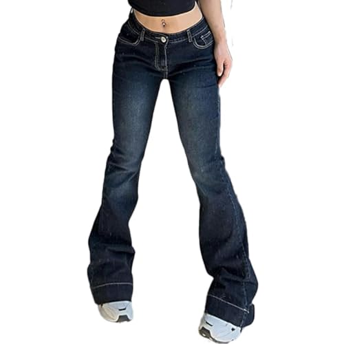 JIAALU Damen Stretch Skinny Jeanshose Schlaghosen Wide Leg Denim Hose Hohe Taille Y9K Jeans Retro Flared Jeans Lange Pant Hüftjeans Vintage Streetwear Bootcut JIAALU Damen Stretch Skinny Jeanshose Schlaghosen Wide Leg Denim Hose Hohe Taille Y9K Jeans Retro Flared Jeans Lange Pant Hüftjeans Vintage Streetwear Bootcut von JIAALU