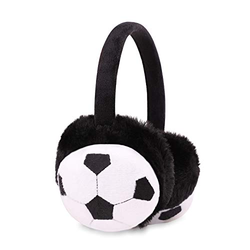 Kinder Ohrenschützer Winer Warm Ohrenwärmer Fußball Muster Earmuffs Plüsch Ohrenschützer für Mädchen und Jungen von JIAHG