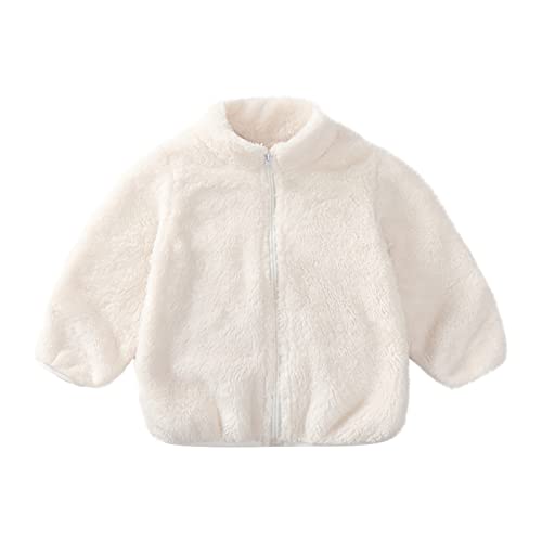 Plüschjacke Kinder Mädchen Jungen Winter Warme Polar Fleecejacken Baby Fleece Oberbekleidung Reißverschluss Fleecemäntel Jacke Mit Kapuze Outwear Winterjacke Parka Jacke Steppjacke von JIANGML