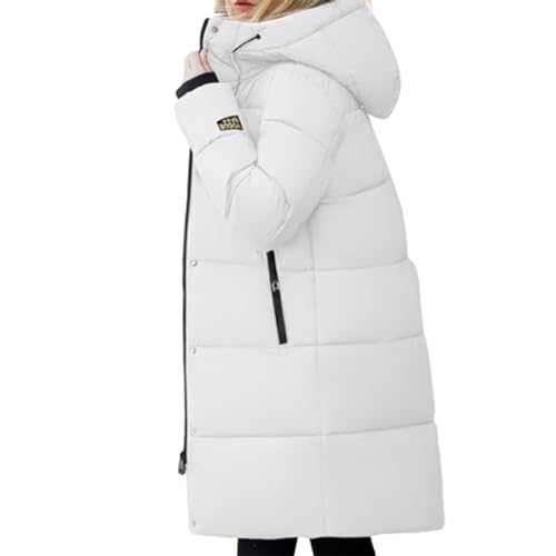 JIANROU Damen Mantel Plüschjacke Warm Winterjacke,Jacke Damen Sommer,Mantel Navy,Daunenjacke Grün Damen,Damen Daunenmantel,Trenchcoat Mit Kapuze Damen von JIANROU