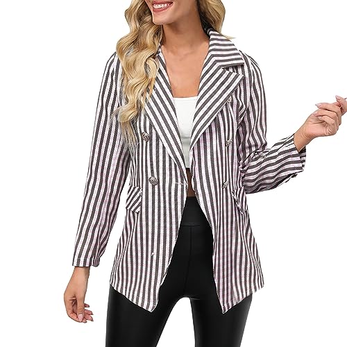 JIANROU Damen Offene Blazerjacke Leicht Jacke Mantel Strickjacke,Blazer Lila Damen Brauner Blazer Strickjacke Damen Kurzarm Strickjacke Beige Pink Orange Jersey Blazer Schwarz Blazer Hellrosa von JIANROU