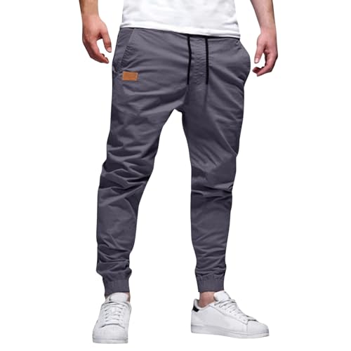 JIANROU Herren Hosen Stretch Cargo Hose Freizeithose,Jogginghose Unten Breit Jogger Herren Trachtenhosen Lange Stoffhosen Herren Lange Sommerhosen Herren von JIANROU