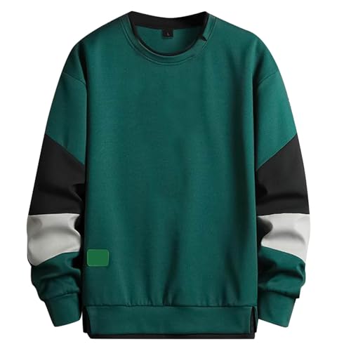 JIANROU Herren Warme Pullover Sweatshirts Winter Langarm Shirts,Langer Strickpullover,Weihnachtspulli,Rollkragen Herren,Sweatshirt Mit Kapuze,Sweatshirt Herren Weiß von JIANROU