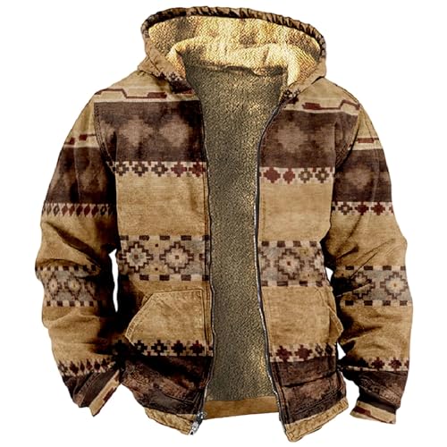 JIANROU Herren Winter Winddicht Outdoor Warme Jacke,Flauschmantel,Winterjacke Herren Warm,Merino Jacke,Winterjacke 3Xl,Kaschmirmantel von JIANROU