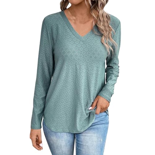 JIANROU Tshirt Damen Langarm Elegant Shirts Oberteile,Weiße Oversize Bluse Rüschenblusen Ausgefallene Elegante Blusen T Shirt Polo Weihnachts Bluse Chinesische Bluse von JIANROU