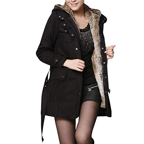 JIANROU Windbreaker Damen Elegant Winterjacke Lange Mantel,Armee Parka,Steppjacke Olivgrün Damen,Motorradjacke,Mantel Schwarz Damen,Kurzmantel Grün Damen von JIANROU