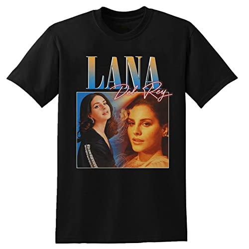 Lana Del-Rey Vintage T-Shirt Funny Men Cotton Black Tees Streetwear M von JIATU