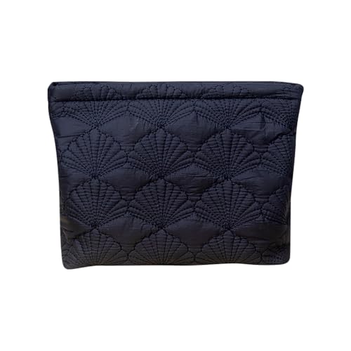 Gesteppte Muschel-Make-up-Tasche, elegante Make-up-Tasche, Kosmetiktasche, Reise-Make-up, Packtasche, Kulturbeutel, Organizer, weich, tragbar, Kosmetiktasche, Schreibwarenbedarf, Schwarz, Schwarz , 27 Gesteppte Muschel-Make-up-Tasche, elegante Make-up-Tasche, Kosmetiktasche, Reise-Make-up, Packtasche, Kulturbeutel, Organizer, weich, tragbar, Kosmetiktasche, Schreibwarenbedarf, Schwarz, Schwarz , 27 von JIHUOO