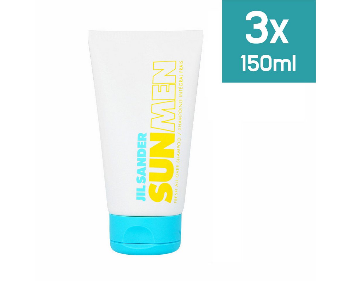 JIL SANDER Duschgel Sun Men Summer Edition Erfrischendes Shower Gel 150ml, - 3er Pack von JIL SANDER