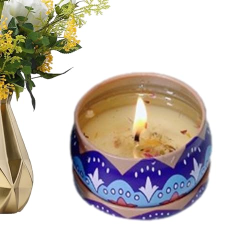 Aromatherapie-Kerze - 80g Sojawachskerzen Aromatherapie-Düfte | Exquisites Kerzenglas-Design, Sojawachskerze, Duftkerzen, getrocknete Blumen, Duftkerzen für Zuhause, Duftkerzen, Geschenk für von JINGAN