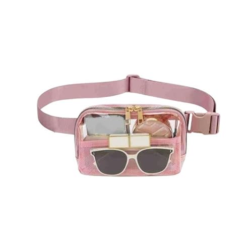 Große Gürteltasche Frauen Taillenbeutel Fanny Pack Geldbeutel Telefongurtbeutel Beutel Reise Taille Pack Damen Crossbody Chest -Taschen-Rosa von JINGBDO