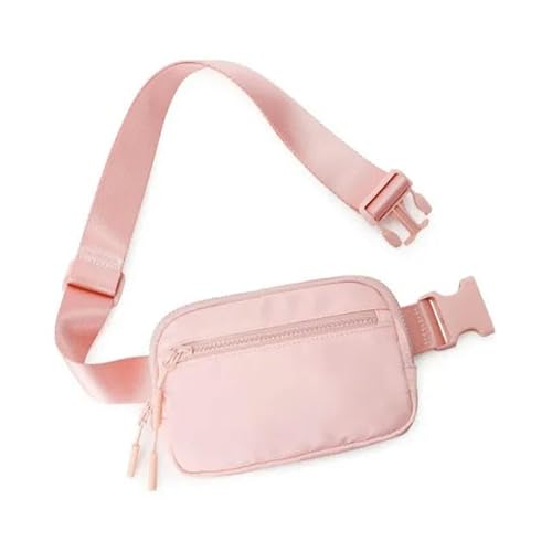 Große Gürteltasche Frauen Taillenbeutel Pack Reißverschluss Brustbeutel Outdoor Sport Crossbody Tasche Freizeitstasche Tasche Tasche Geld-Rosa von JINGBDO